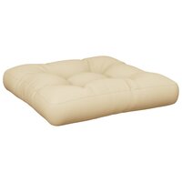 Palletkussen 58x58x10 cm stof beige 2
