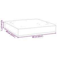 Palletkussen 60x60x9,5 cm oxford stof grijs 7