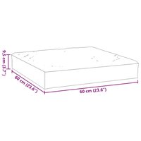 Palletkussen 60x60x9,5 cm oxford stof groen 7