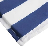 Terrasstoelkussen gestreept oxford stof blauw en wit 6