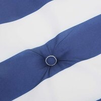 Terrasstoelkussen gestreept oxford stof blauw en wit 7