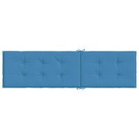 Terrasstoelkussen (75+105) x 50 x 4 cm stof gem&amp;ecirc;leerd blauw 5