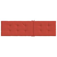 Terrasstoelkussen (75+105) x 50 x 4 cm stof gem&amp;ecirc;leerd rood 5