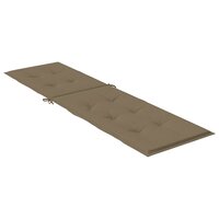 Terrasstoelkussen (75+105) x 50 x 4 cm stof gem&amp;ecirc;leerd taupe 4