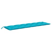 Tuinbankkussen 200x50x7 cm stof turquoise 2