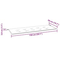 Tuinbankkussen 150x50x3 cm oxford stof cr&amp;egrave;mekleurig 7