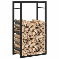 Haardhoutrek 50x28x94 cm staal matzwart 4