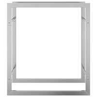 Haardhoutrek 50x28x56 cm roestvrij staal 5