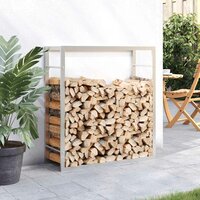 Haardhoutrek 80x28x86 cm roestvrij staal 3