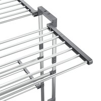 Droogrek 2-laags met wieltjes 60x70x106 cm zilverkleurig 7