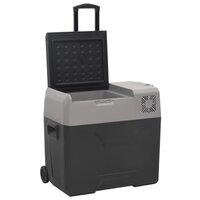 Koelbox met wielen en adapter 40 L polypropeen zwart en grijs 3