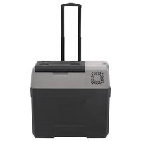 Koelbox met wielen en handvat 40 L polypropeen zwart en grijs 3