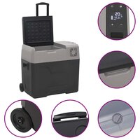 Koelbox met wielen en handvat 40 L polypropeen zwart en grijs 8