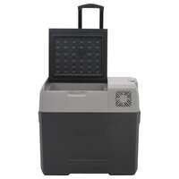 Koelbox met wielen en handvat 50 L polypropeen zwart en grijs 6