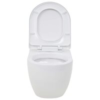 Hangend toilet met hoge verbogen stortbak keramiek 5
