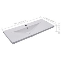 Inbouwwastafel 101x39,5x18,5 cm keramiek wit 7