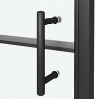 Douchedeur halfmat 81x195 cm gehard glas zwart 6