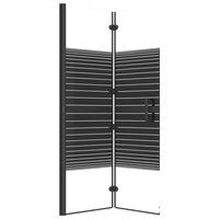 Douchewand inklapbaar 80x140 cm zwart 4