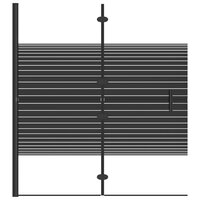 Douchewand inklapbaar 120x140 cm ESG zwart 3