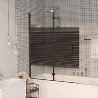 Douchewand inklapbaar 120x140 cm ESG zwart 7