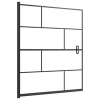 Douchewand 116x140 cm ESG zwart 2