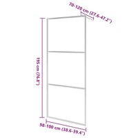 Inloopdouchewand transparant 100x195 cm ESG-glas 7