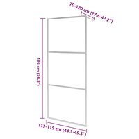 Inloopdouchewand transparant 115x195 cm ESG-glas 7