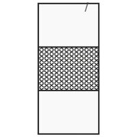 Inloopdouchewand 90x195 cm ESG-glas transparant en zwart 3
