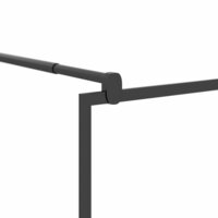 Inloopdouchewand 80x195 cm halfmat ESG-glas zwart 6