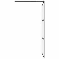 Inloopdouchewand 80x195 cm mat ESG-glas zwart 5