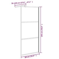 Inloopdouchewand met stenenmotief 80x195 cm ESG-glas zwart 7