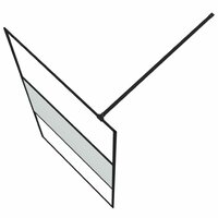 Inloopdouchewand 100x195 cm halfmat ESG-glas zwart 5