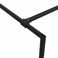 Inloopdouchewand 100x195 cm halfmat ESG-glas zwart 6