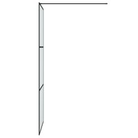 Inloopdouchewand 80x195 cm mat ESG-glas zwart 4
