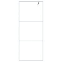 Inloopdouchewand 80x195 cm transparant ESG-glas wit 3