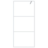 Inloopdouchewand 90x195 cm transparant ESG-glas wit 3