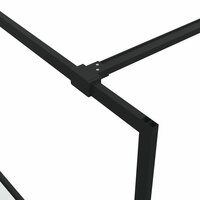 Inloopdouchewand 80x195 cm halfmat ESG-glas zwart 6