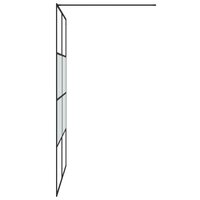 Inloopdouchewand 140x195 cm halfmat ESG-glas zwart 4