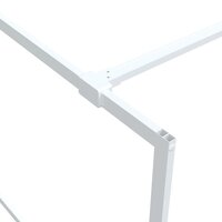 Inloopdouchewand 90x195 cm transparant ESG-glas wit 6