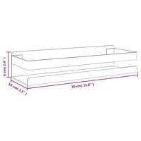 Doucherekje 30x10x6 cm geborsteld 304 roestvrij staal matzwart 8