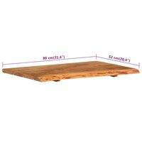 Wastafelblad 80x52x2,5 cm massief acaciahout 7