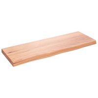 Wastafelblad 80x30x(2-4) behandeld massief hout lichtbruin 2