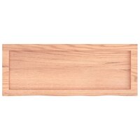 Wastafelblad 80x30x(2-4) behandeld massief hout lichtbruin 4