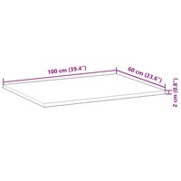 Wastafelblad met olieafwerking 100x60x2 cm massief acaciahout 8