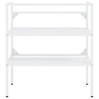 Wastafelframe met inbouwwastafel ijzer wit 4