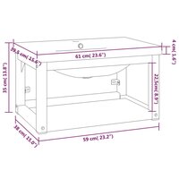 Wastafelframe met inbouwwastafel ijzer zwart 7