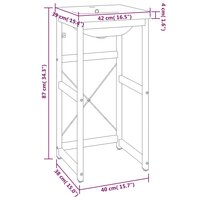 Wastafelframe met inbouwwastafel ijzer zwart 7