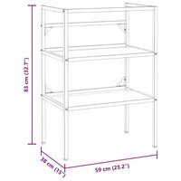 Wastafelframe 59x38x83 cm ijzer zwart 8