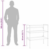 Wastafelframe 79x38x83 cm ijzer zwart 9