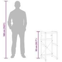 Wastafelframe 40x38x83 cm ijzer zwart 9